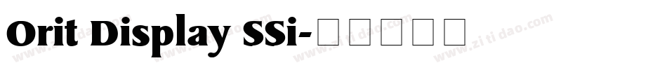 Orit Display SSi字体转换